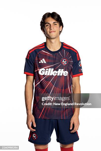 Santiago Suarez of New England Revolution poses during the Media Day 2026 portrait session on January 10, 2026 in Foxborough, Massachusetts.