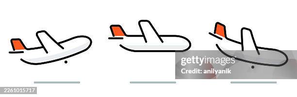airplane icon - propeller engine stock illustrations