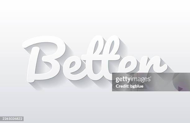 better - flat design with paper cut effect on blank background - caution sticker stock illustrations
