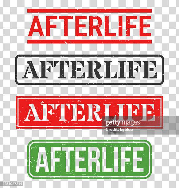 afterlife - rubber stamp set on blank background - valhalla norse mythology stock illustrations