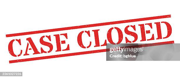 case closed - red rubber stamp on blank background - case closed stock illustrations