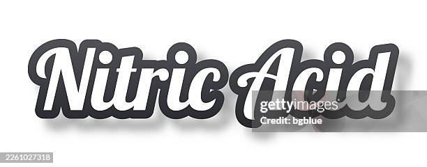 nitric acid - 3d text with shadow on white background - fertilizer stock illustrations