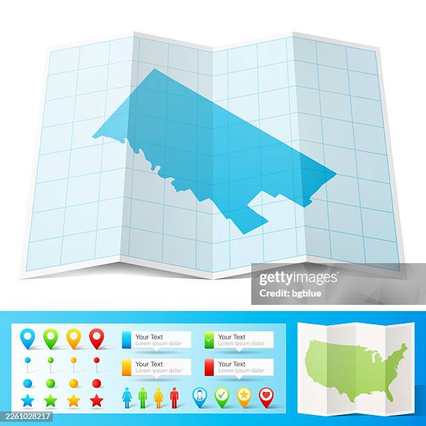 montgomery county, pennsylvania map with location pins on white background - montgomery county pennsylvania stock illustrations