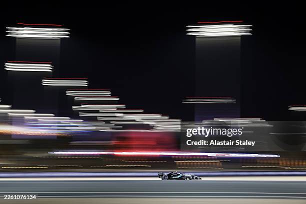 Andrea Kimi Antonelli of Italy driving the Mercedes AMG Petronas F1 Team W17 on track during day one of F1 Testing at Bahrain International Circuit...