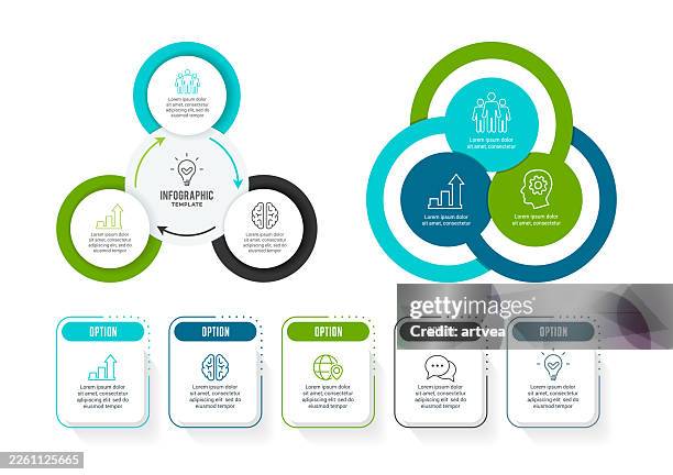 infographic elements - number 3 stock illustrations