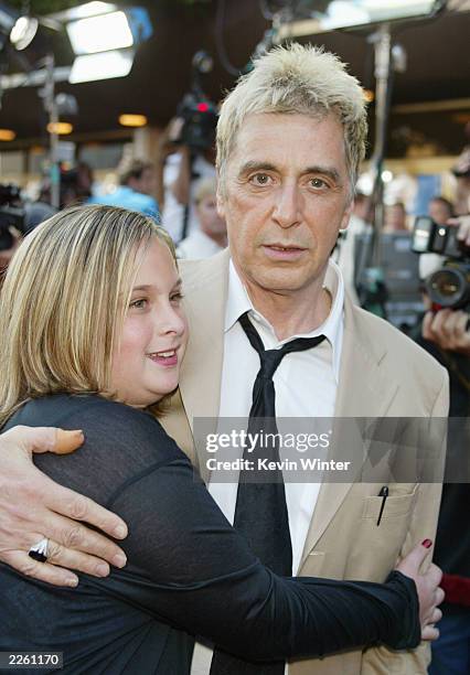 Al Pacino and his daughter Julie at the premiere of "Simone" at the Mann National Theater and after-party at Napa Vally restaurant in Westwood, Ca....