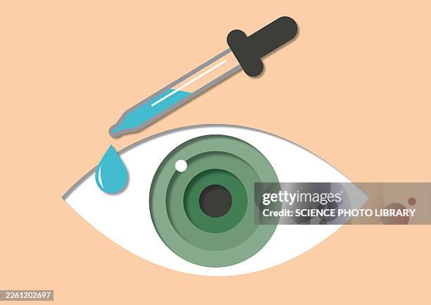 eye drop application, illustration - eye drop bottle stock illustrations