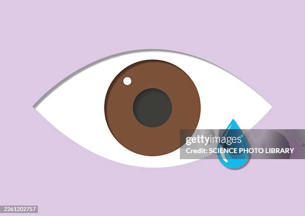 crying eye, conceptual illustration - crying eye stock illustrations