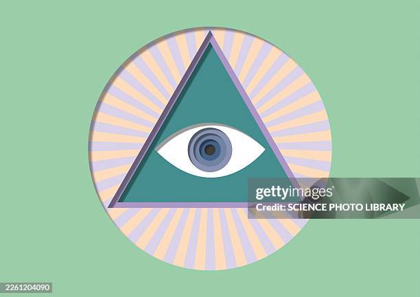 third eye, conceptual illustration - third eye stock illustrations