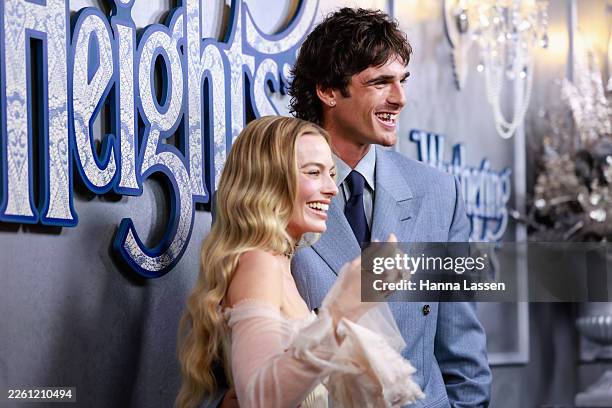Margot Robbie and Jacob Elordi attend the "Wuthering Heights" Australian Premiere at State Theatre on February 12, 2026 in Sydney, Australia.
