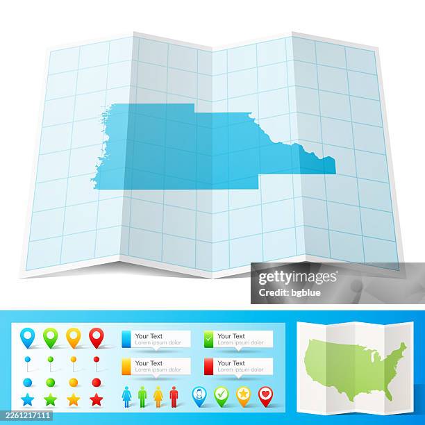 hernando county, florida map with location pins on white background - brooksville florida stock illustrations