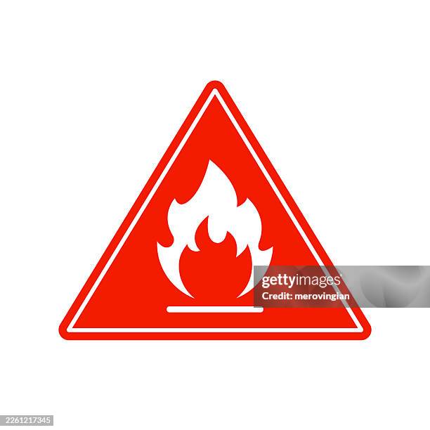 flammable hazard warning sign - explosive warning sign stock illustrations