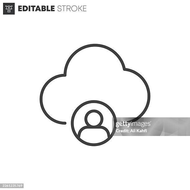 ilustraciones, imágenes clip art, dibujos animados e iconos de stock de colección de iconos de línea delgada del usuario. trazo editable. ilustración vectorial. - computación sin servidor