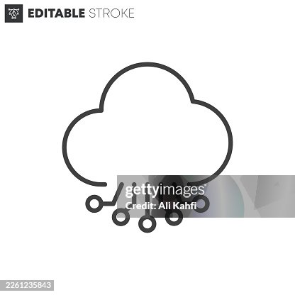 Cloud Computing thin line icons collection. Editable stroke. Vector illustration. Cloud Computing thin line icons collection. Editable stroke. Vector illustration.