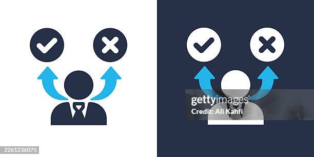 decision glyph solid icon. solid icon that can be applied anywhere, simple, pixel perfect and modern style. - professional talking to camera stock illustrations