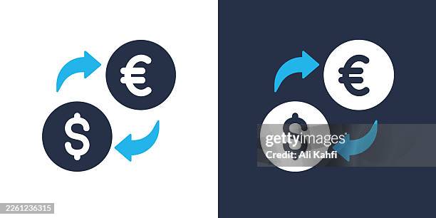 currency exchange glyph solid icon. solid icon that can be applied anywhere, simple, pixel perfect and modern style. - payment methods stock illustrations