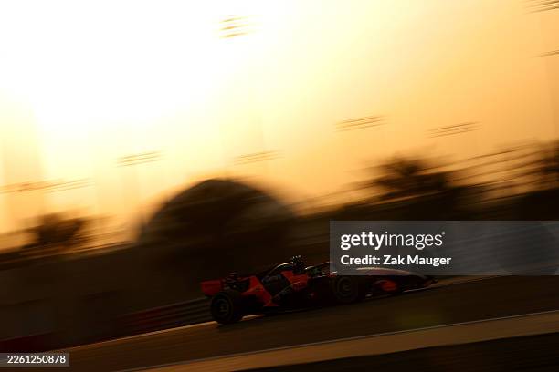 Lando Norris of Great Britain driving the McLaren MCL40 Mercedes on track during day two of F1 Testing at Bahrain International Circuit on February...