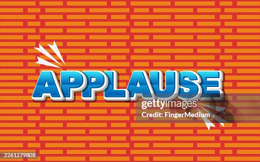Applause text with comic background Applause text with comic background