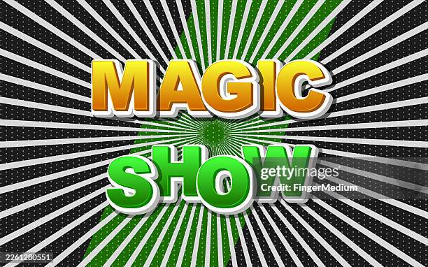magic show text with comic background - magic show stock illustrations