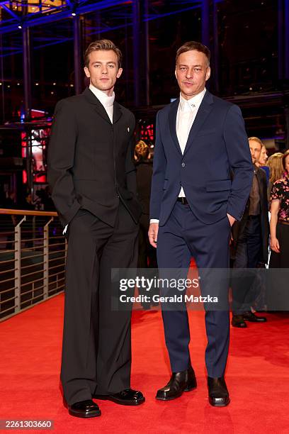 Jannis Niewöhner and Tom Wlaschiha attend the "No Good Men" Premiere & Opening Red Carpet premiere during the 76th Berlinale International Film...