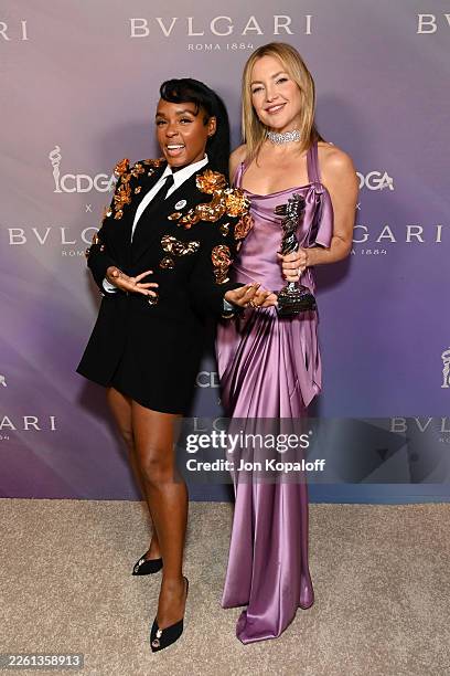 Janelle Monáe and Kate Hudson, recipient of the Spotlight Award, attends the 28th Annual Costume Designers Guild Awards at The Ebell of Los Angeles...