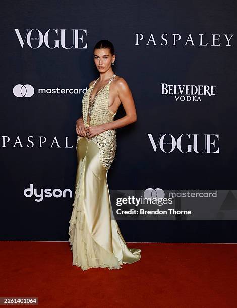 Hailey Bieber attends the Vogue Australia Summer Ball 2026 at Sydney Opera House on February 13, 2026 in Sydney, Australia.