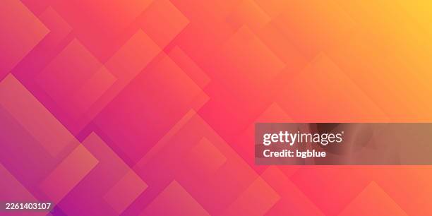 abstract background with squares and orange gradient - trendy design - diamond pattern stock illustrations