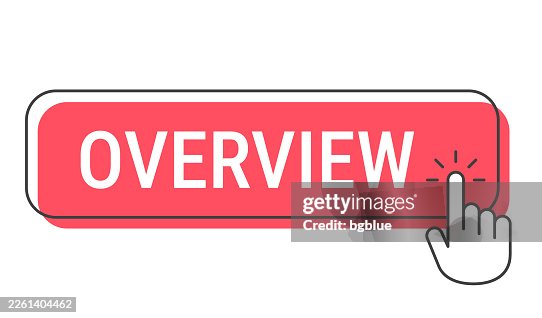 Overview - Click button with hand cursor on white background Overview - Click button with hand cursor on white background