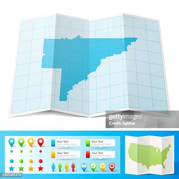 baker county, georgia map with location pins on white background - newton stock illustrations