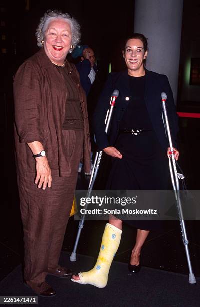 Peggy Siegal and publicist Lois Smith attend Saturday Night Live's 25th Anniversary at NBC Studios in New York City on September 26, 1999.