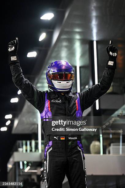 Race winner Pascal Wehrlein of Germany and Porsche Formula E Team celebrates in parc ferme during the Jeddah E-Prix, Round 4 of the 2026 FIA Formula...