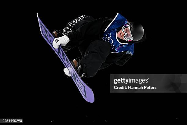 Campbell Melville Ives of Team New Zealand competes in run one of the Men's Snowboard Halfpipe final on day seven of the Milano Cortina 2026 Winter...
