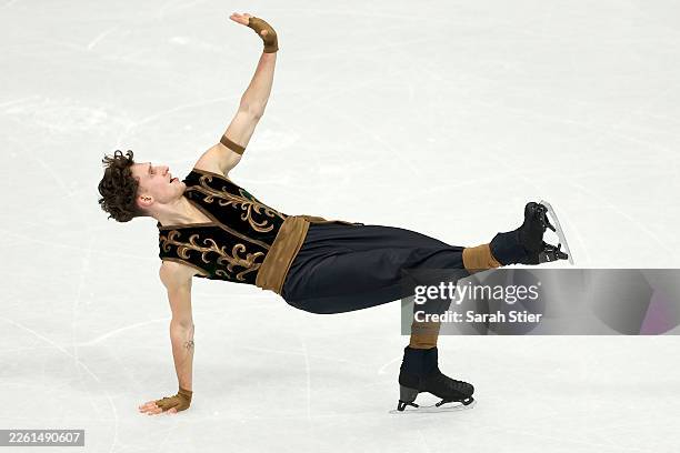 Lukas Britschgi of Team Switzerland competes in the Men Single Skating on day seven of the Milano Cortina 2026 Winter Olympic games at Milano Ice...