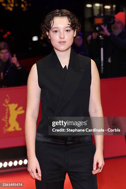 Bella Ramsey attends the "Sunny Dancer" red carpet during the 76th Berlinale International Film Festival Berlin at Berlinale Palast on February 13,...