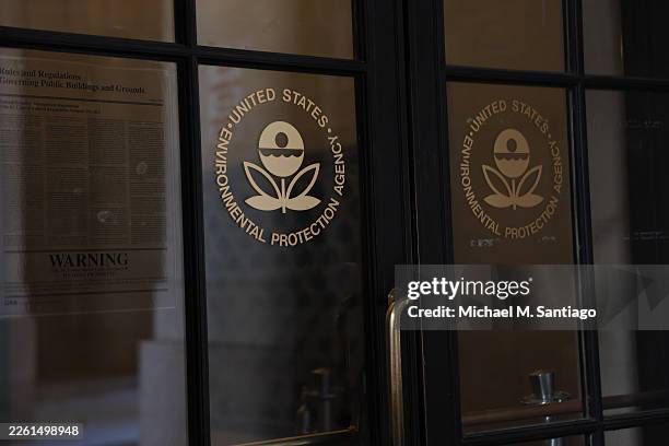 The Environmental Protection Agency headquarters is seen on February 13, 2026 in Washington, DC. The Trump administration rescinded an Obama-era...