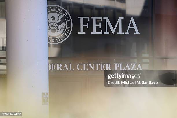 The Federal Emergency Management Agency Headquarters Building is seen on February 13, 2026 in Washington, DC. The Department of Homeland Security is...