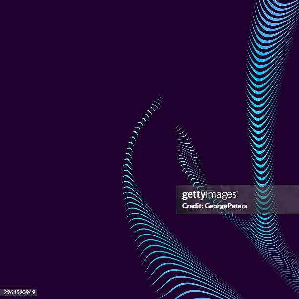 flowing striped swirl pattern abstract background - dark teal background texture stock illustrations