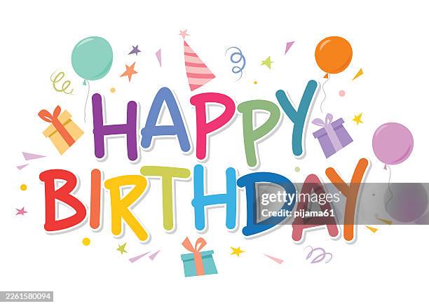 happy birthday. - birthday stock illustrations