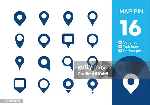 Map pin glyph solid icons collection. Vector illustration. Icon for website design, logo, app, template, ui, infographic etc Map pin glyph solid icons collection. Vector illustration. Icon for website design, logo, app, template, ui, infographic etc
