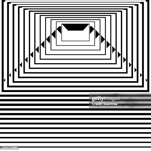 black and white stripe 3d frame perspective structure design background - building wireframe stock illustrations