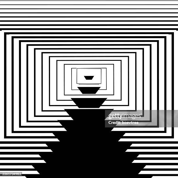 black and white stripe 3d frame perspective structure design element background - building corner perspective stock illustrations