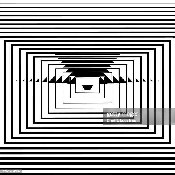 black and white stripe 3d frame perspective structure design element background - building corner stock illustrations