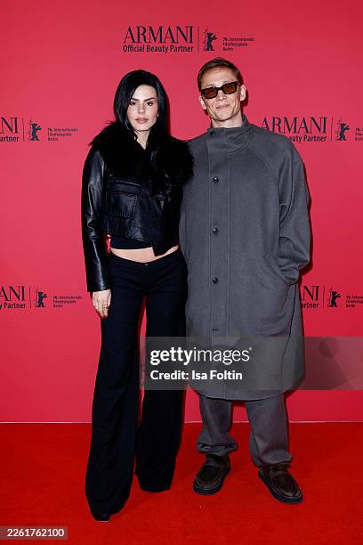 Ruby O. Fee and Matthias Schweighoefer during the ARMANI Beauty dinner and party on the occasion of the 76th Berlinale International Film Festival...