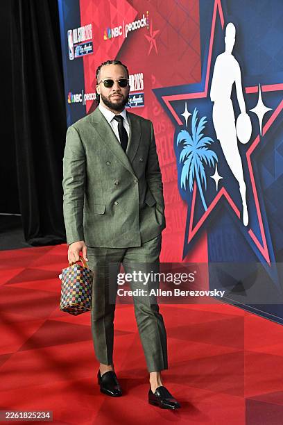 Jalen Brunson of the New York Knicks and Team USA Stripes attends the 75th NBA All-Star Game at Intuit Dome on February 15, 2026 in Inglewood,...