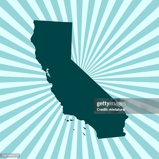 california map - sunshine state stock illustrations