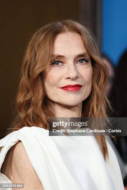 Isabelle Huppert poses at the "Die Blutgräfin" photocall during the 76th Berlinale International Film Festival Berlin at Grand Hyatt Hotel on...