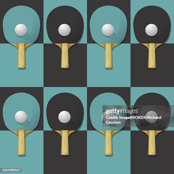 ping pong, table tennis seamless vector pattern - ping pong table background stock illustrations