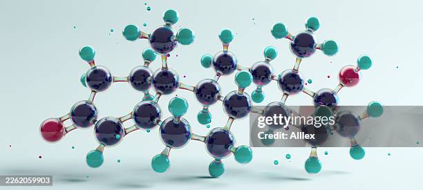 testosterone molecule 3d render on light studio background, steroid hormone structure - chemical bonding stock pictures, royalty-free photos & images