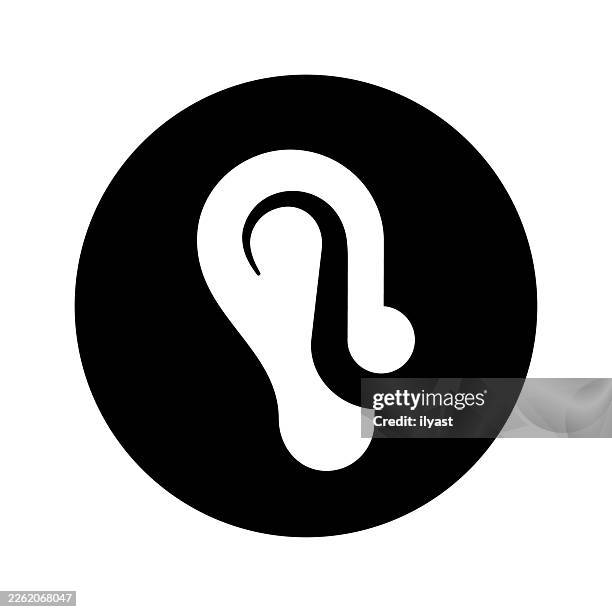 vector icon illustration for ear and hear - sound barrier stock illustrations