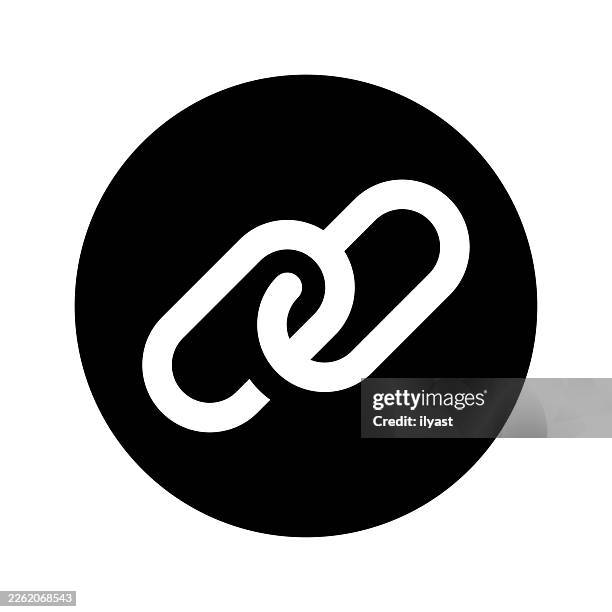 vektor-icon-illustration für blockchain - miteinander verbunden stock-grafiken, -clipart, -cartoons und -symbole